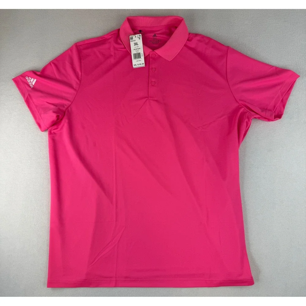 Adidas Performance Polo Lot Men's 3XL Pink Red Blue Golf Athletic Shirts‎ NWT